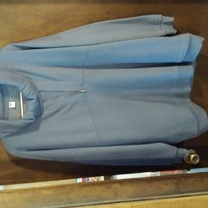 Blue gray fleece lined pullover jacket size 2XL. Old Navy.